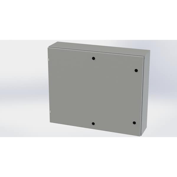 1/4 Turn Latch Electrical Enclosures, 30 in H, 8 in D, 36 in W, NEMA 3R, 4, 12, 13, Carbon Steel